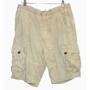 AMERICAN EAGLE tan 100% cotton cargo shorts inseam 10" Men's size M